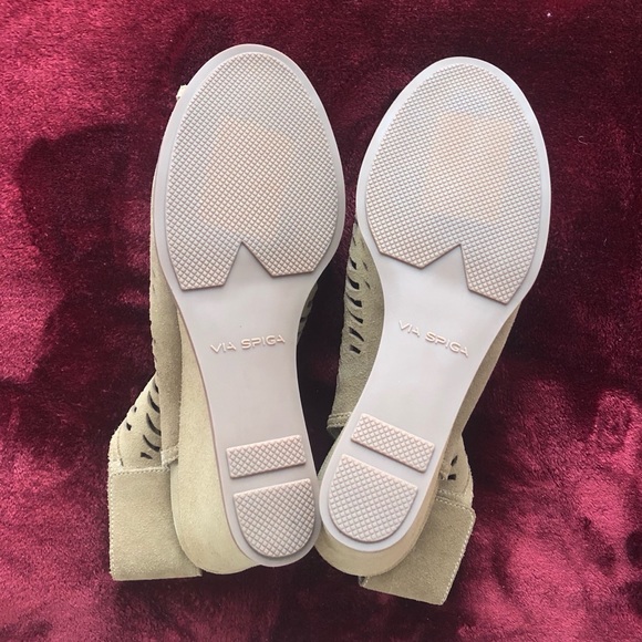 Via Spiga | delsey suede peep toe wedge NWOT - Picture 7 of 7